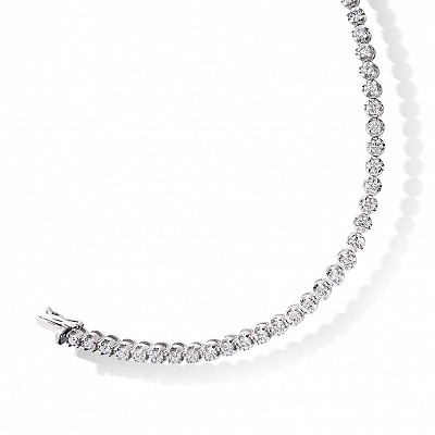 Round Brilliant Cut Diamond Bracelet