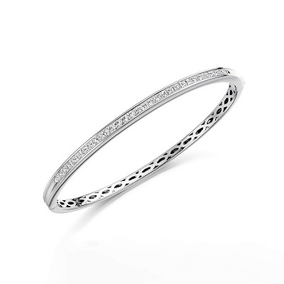 Princess Cut Diamond Bangle