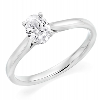 Oval Cut Diamond Solitaire Ring