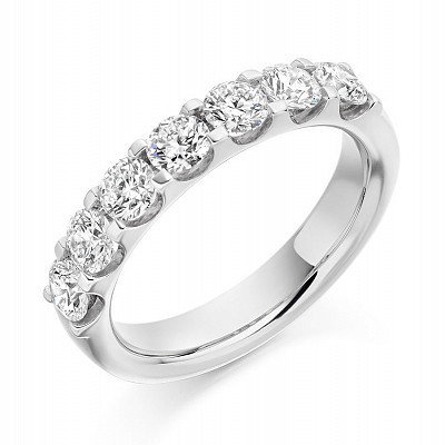 Round Brilliant Diamond Half Eternity Ring